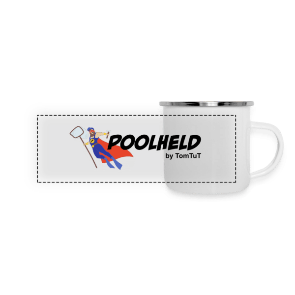 Poolheld Panorama Emaille-Tasse